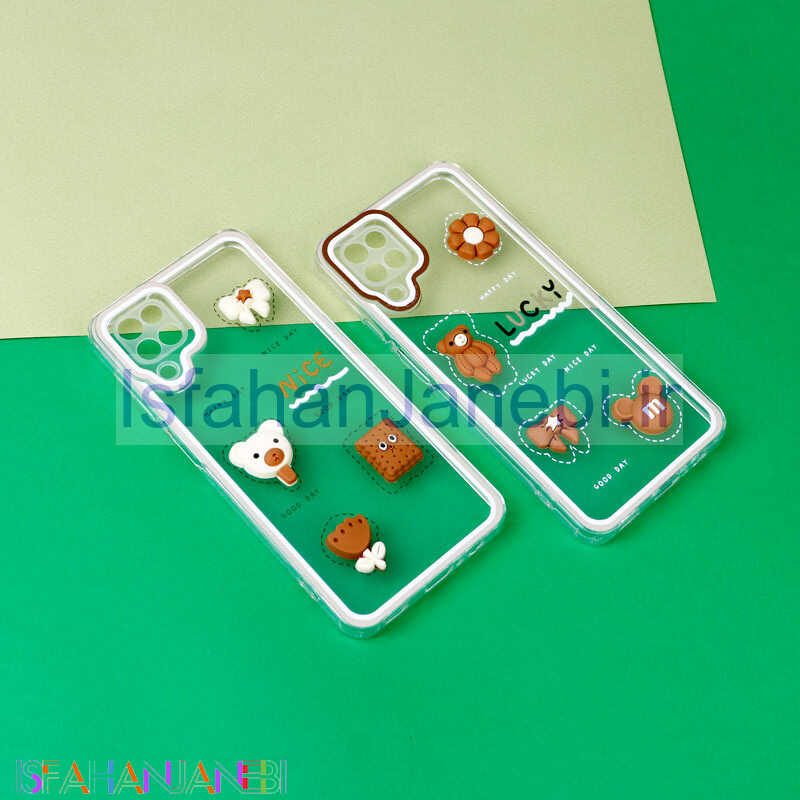 اصفهان جانبی-قاب عروسکی خرس بیسکویتی محافظ لنزدار Samsung Galaxy A12