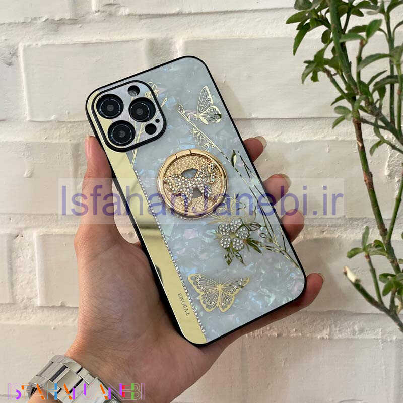 اصفهان جانبی-قاب طرح پروانه ای محافظ لنزدار برجسته پاپ سوکت دار iPhone 13 Pro Max