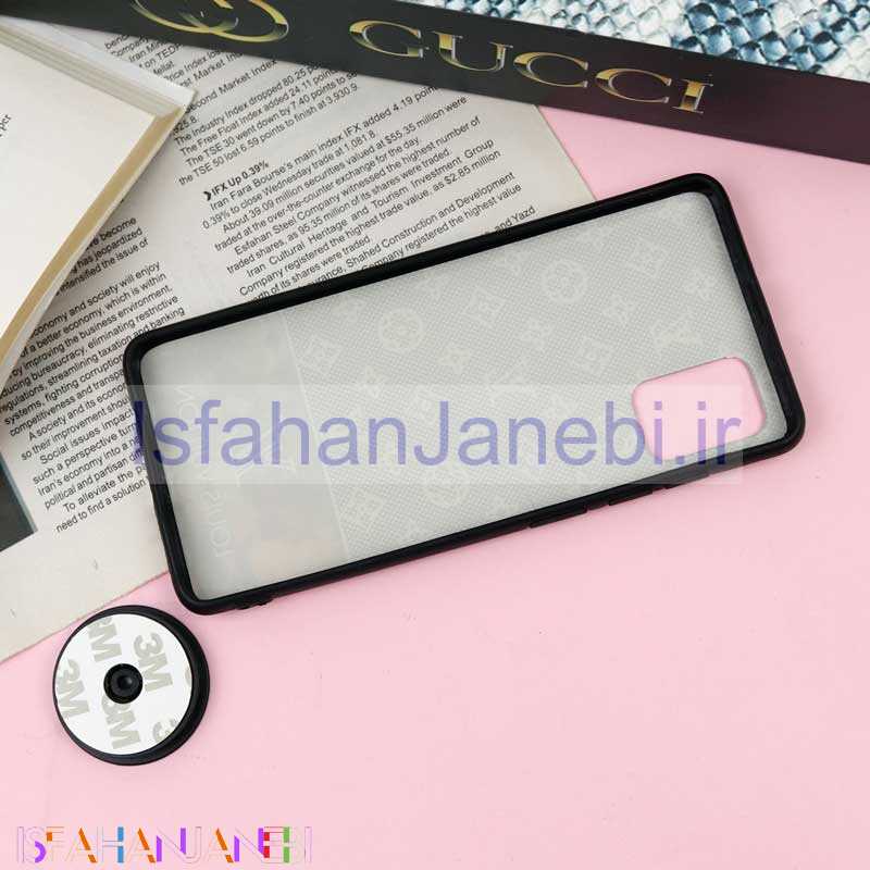 اصفهان جانبی-قاب فانتزی برجسته + پاپ سوکت طرح LV سامسونگ A31 سری F