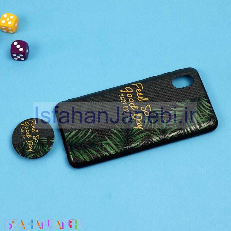 اصفهان جانبی-قاب فانتزی برجسته + پاپ سوکت طرح گل سامسونگ A01 Core سری D