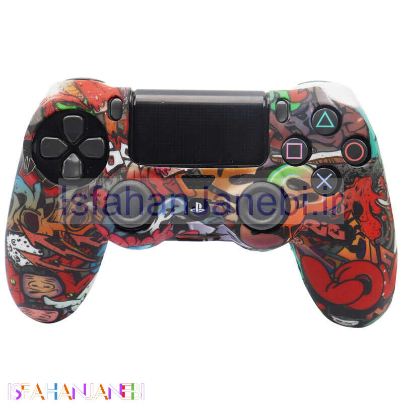 اصفهان جانبی-روکش دسته بازی PS4 طرح فانتزی کد 18 + روکش آنالوگ هدیه