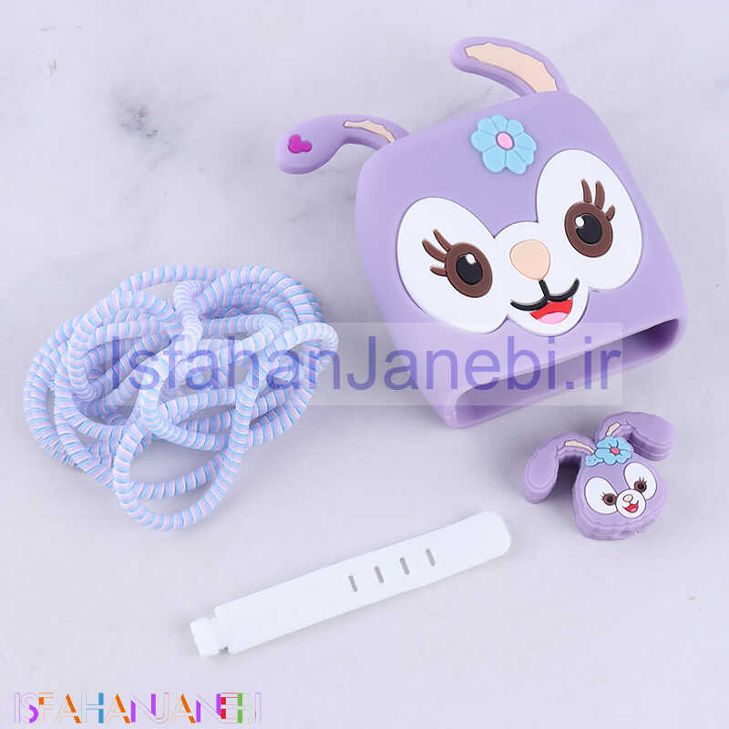 اصفهان جانبی-ست محافظ کابل و کلگی شارژر شیائومی طرح خرگوش بنفش