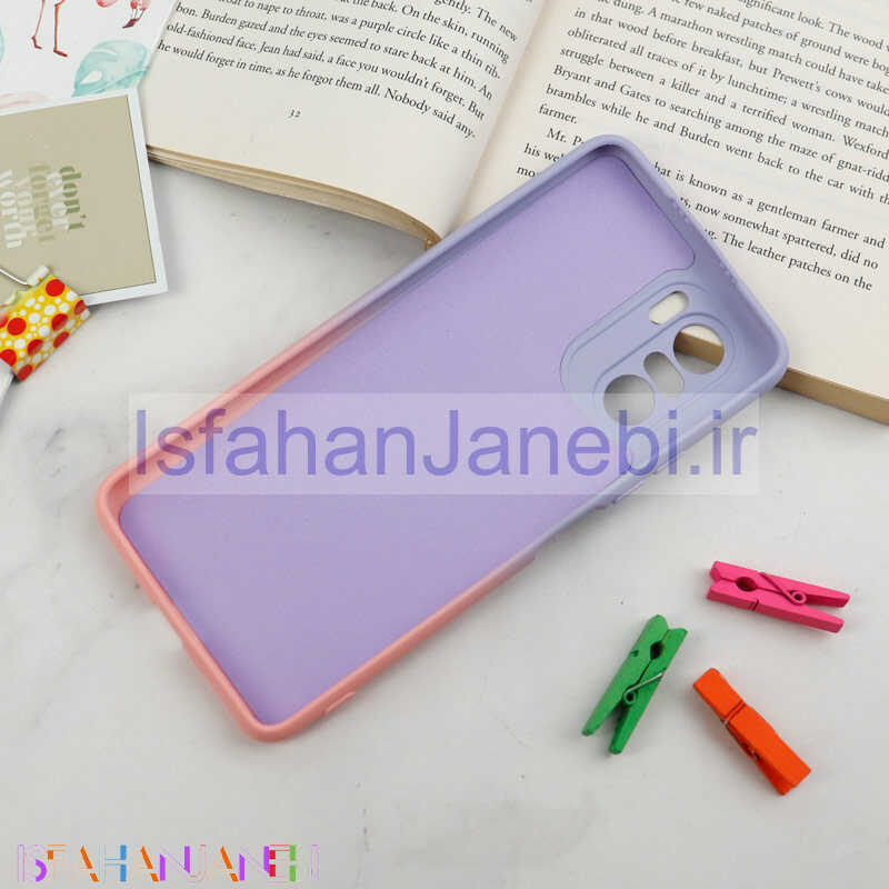 اصفهان جانبی-قاب سیلیکونی محافظ لنزدار دو رنگ Xiaomi Poco F3