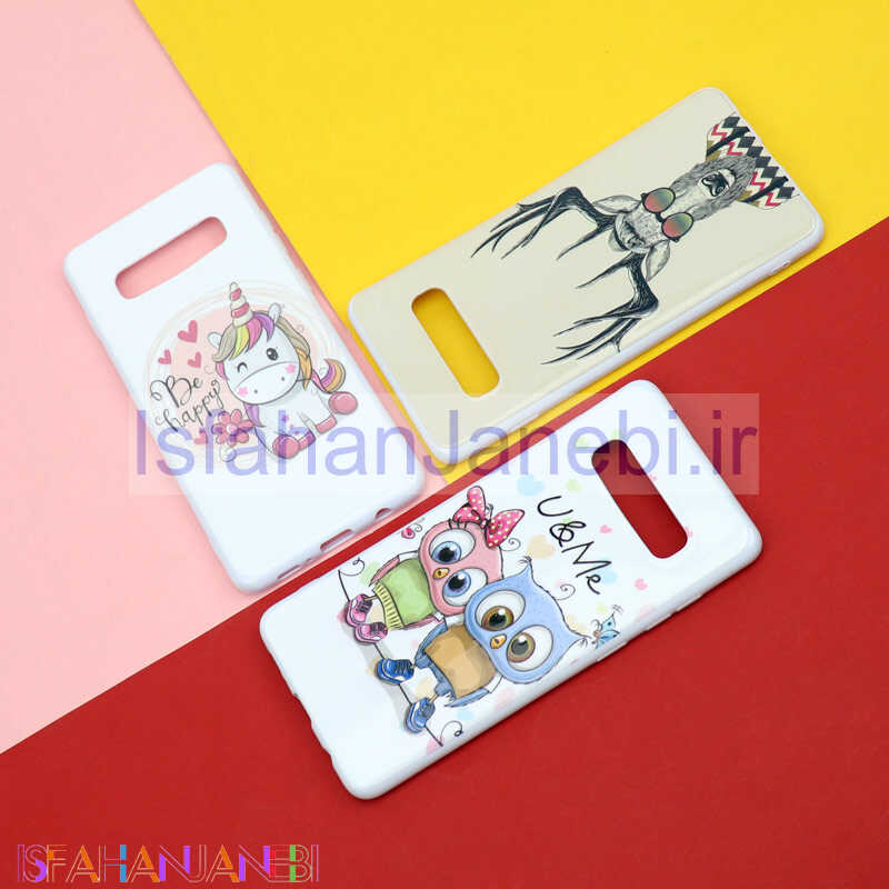 اصفهان جانبی-قاب فانتزی سفید طرح کارتونی سامسونگ S10 Plus