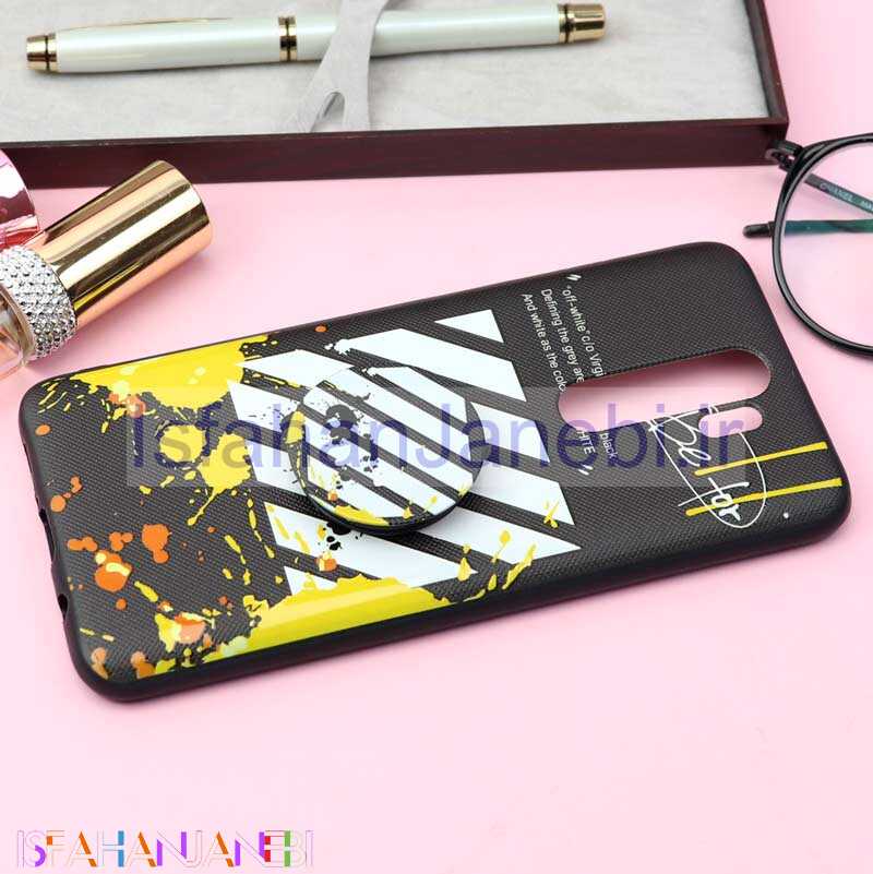 اصفهان جانبی-قاب فانتزی برجسته + پاپ سوکت کد18 شیائومی Redmi Note 8 Pro