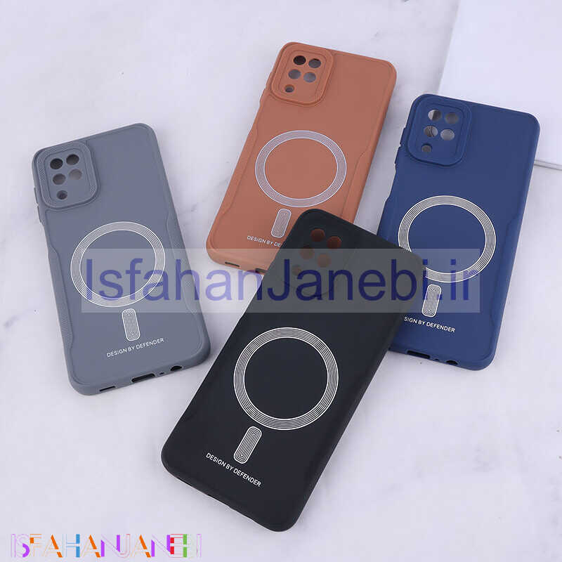 اصفهان جانبی-قاب ژله ای Design By Defender سامسونگ Galaxy A12 / M12 طرح مگ سیف محافظ لنزدار