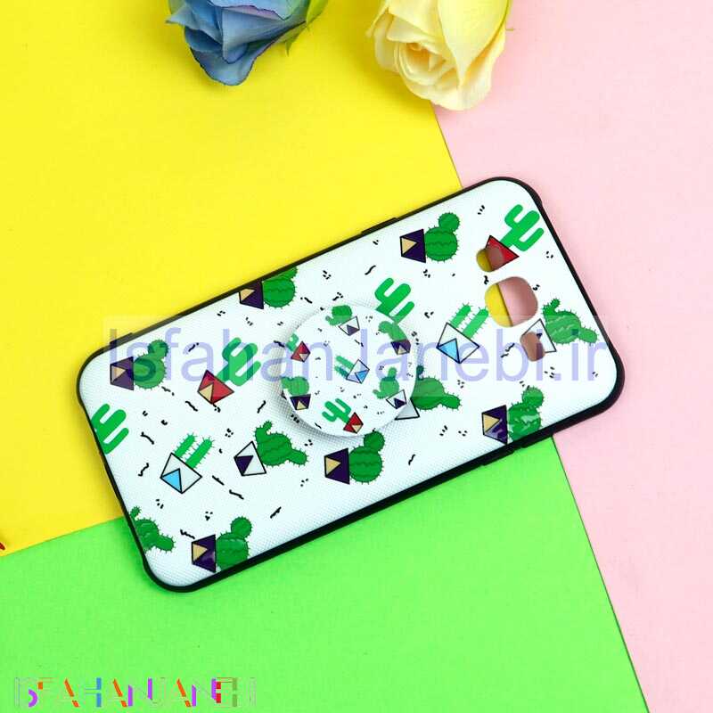 اصفهان جانبی-قاب فانتزی برجسته + پاپ سوکت طرح کاکتوس سامسونگ J7 سری D