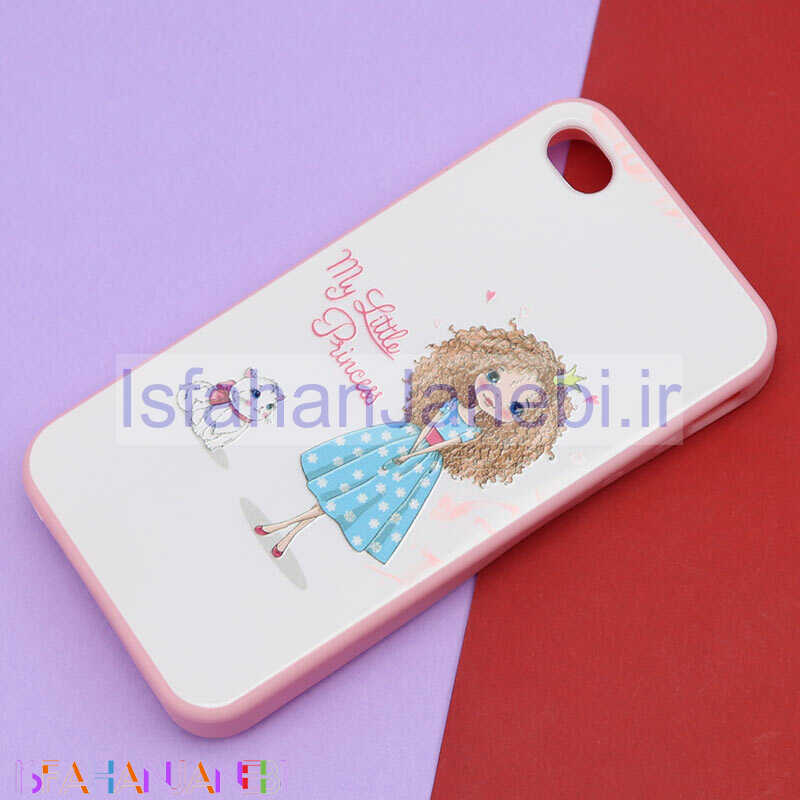 اصفهان جانبی-قاب فانتزی برجسته صورتی طرح دختر آیفون iPhone 4/4s