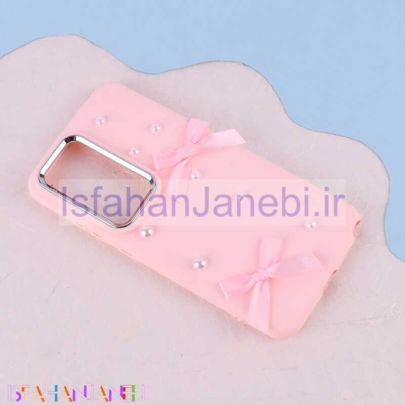 اصفهان جانبی-قاب سیلیکونی سامسونگ Galaxy S25 Ultra پاپیونی مرواریدی دور محافظ متال