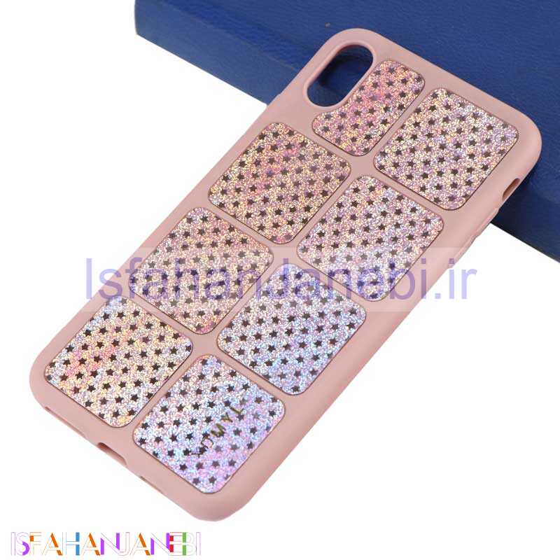 اصفهان جانبی-قاب چرمی شاین iPhone XS Max صورتی