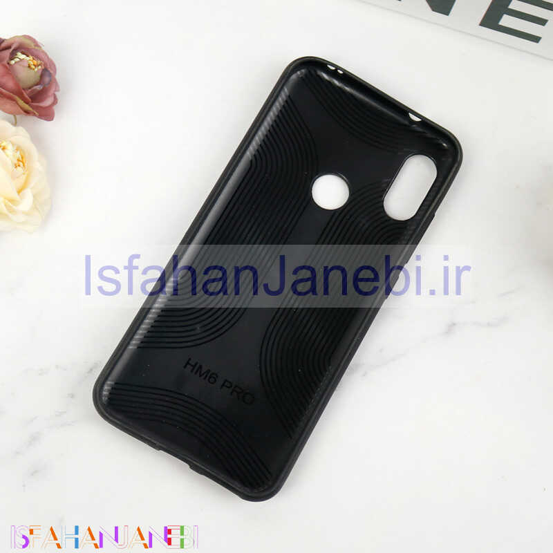 اصفهان جانبی-قاب چرمی طرح گوزن Xiaomi Redmi 6 Pro مشکی