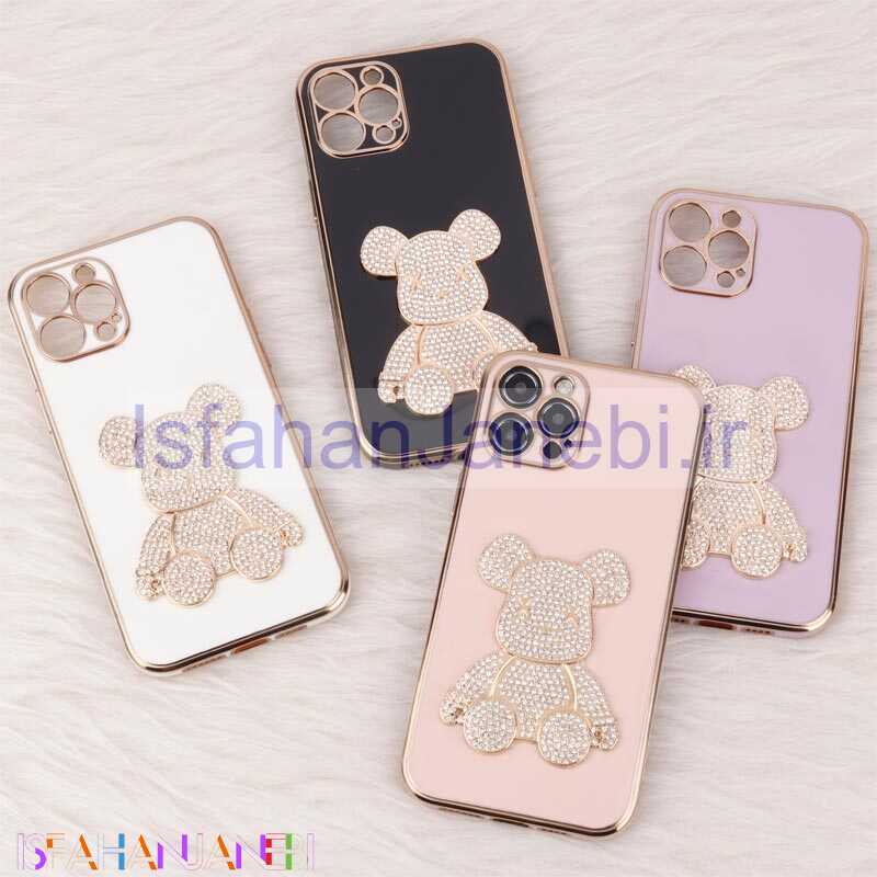 اصفهان جانبی-قاب My Case Power Bear نگین دار محافظ لنزدار iPhone 12 Pro Max