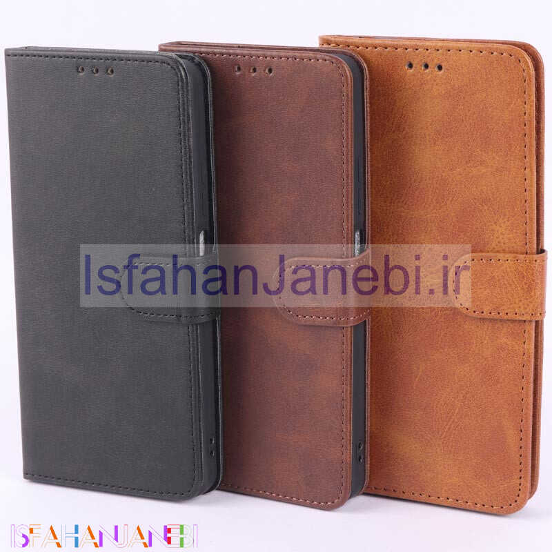 اصفهان جانبی-کیف چرمی مگنتی محافظ لنزدار Xiaomi Redmi Note 12 Pro 4G