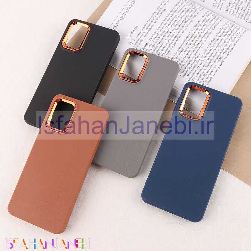 اصفهان جانبی-قاب چرمی ژله ای سامسونگ Galaxy A12 / M12 دور محافظ متال