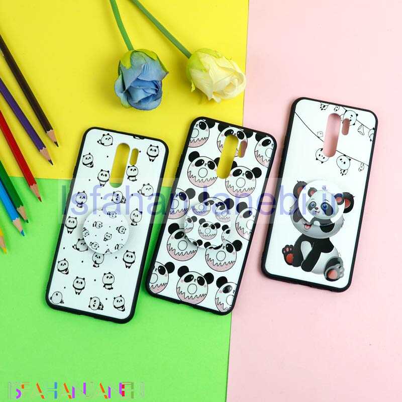 اصفهان جانبی-قاب فانتزی برجسته + پاپ سوکت طرح پاندا شیائومی Redmi 9 سری D
