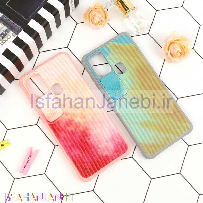 اصفهان جانبی-قاب سیلیکونی رنگین کمانی محافظ لنزدار کشویی Samsung A21s