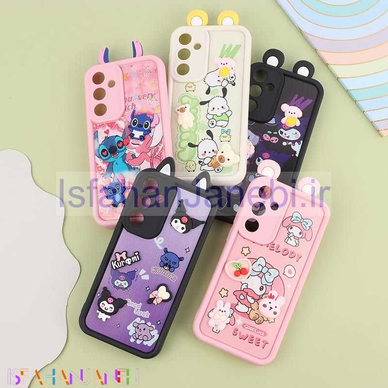 اصفهان جانبی-قاب کبریتی سولید سامسونگ Galaxy A55 عروسکی گوش دار محافظ لنزدار