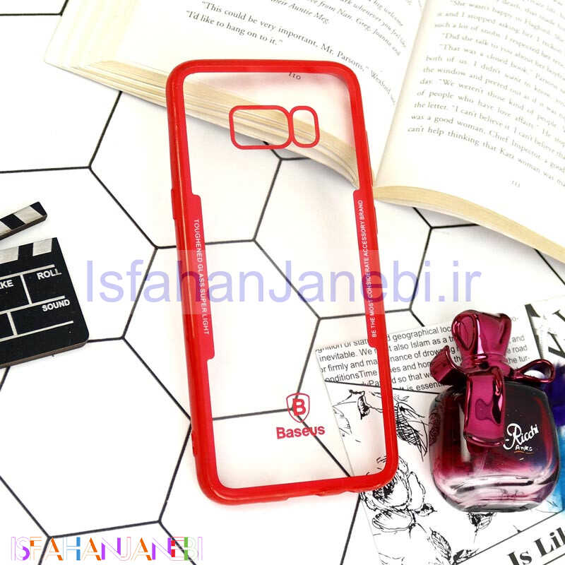اصفهان جانبی-قاب ژله ای دور رنگی بیسوس Samsung Galaxy S8 Plus قرمز