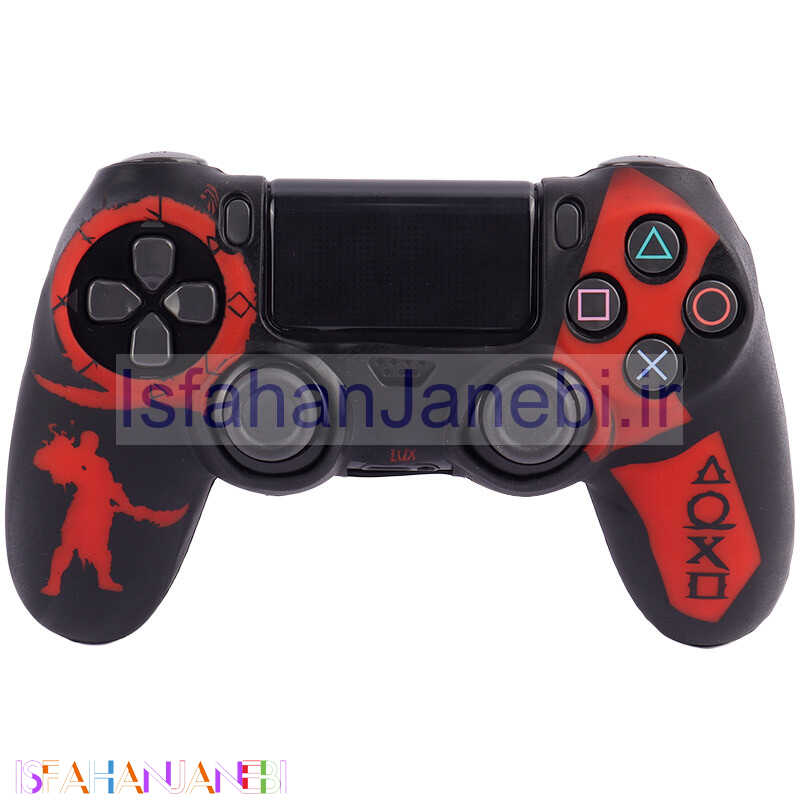 اصفهان جانبی-روکش دسته بازی PS4 طرح God Of War قرمز مشکی کد 2