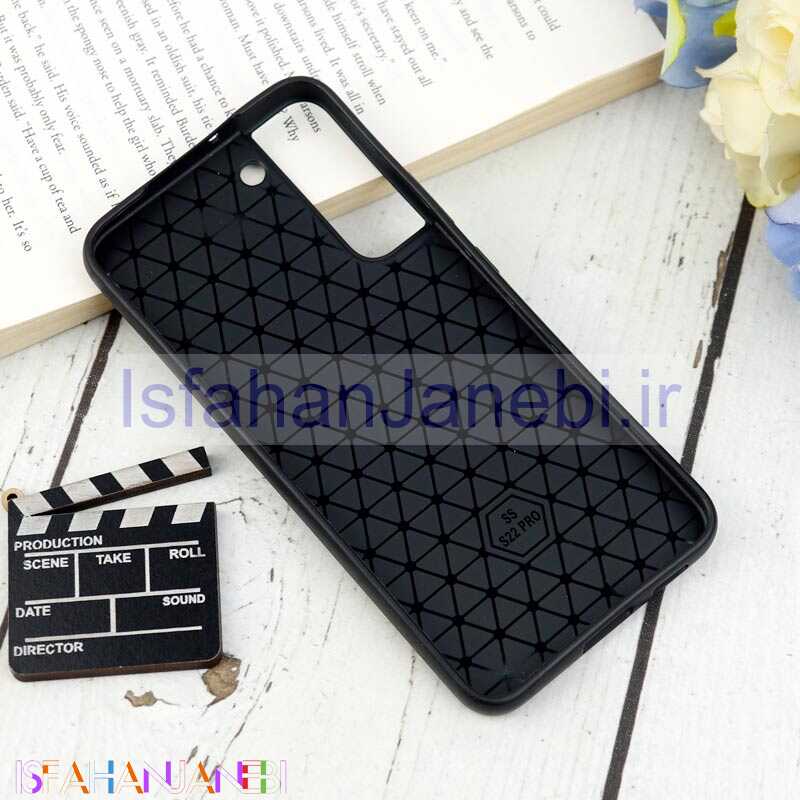 اصفهان جانبی-قاب چرمی Mont Blanc سامسونگ S22 Plus مشکی سری B