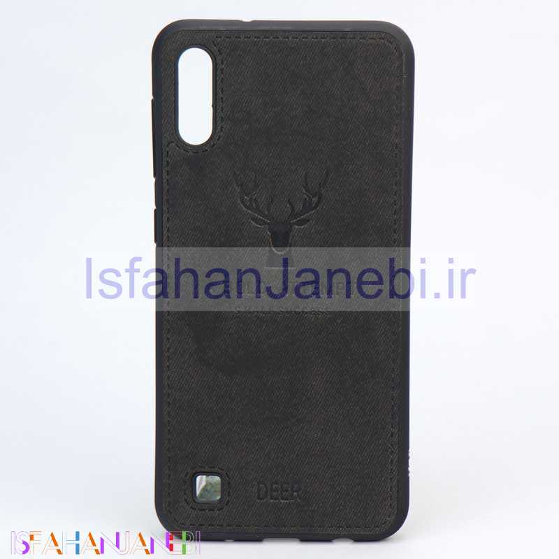 اصفهان جانبی-قاب چرمی طرح گوزن Samsung A10 مشکی