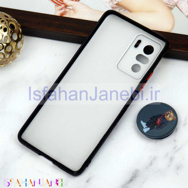 اصفهان جانبی-قاب PC محافظ لنز دار طرح Baron + پاپ سوکت Xiaomi Poco F3
