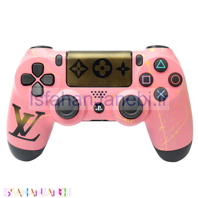 اصفهان جانبی-دسته بازی بی سیم SONY PlayStation 4 DualShock 4 High Copy طرح LV صورتی کد 2