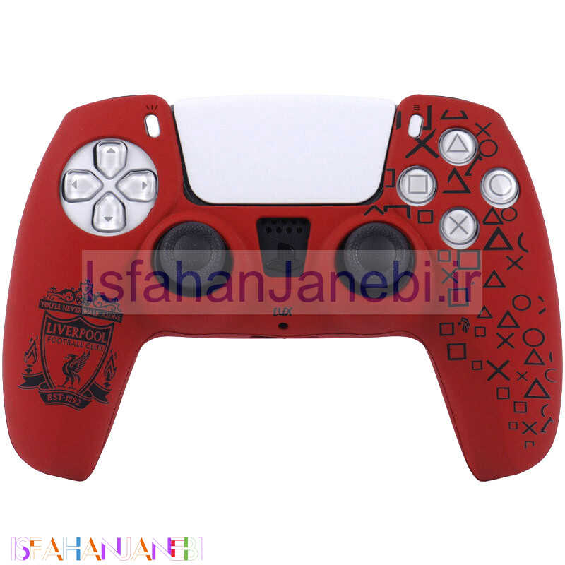 اصفهان جانبی-روکش دسته بازی PS5 طرح Liverpool زمینه قرمز مشکی