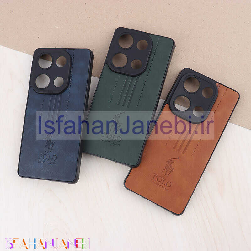 اصفهان جانبی-قاب چرمی Polo Ralph Laren شیائومی Redmi Note 13 Pro 4G محافظ لنزدار