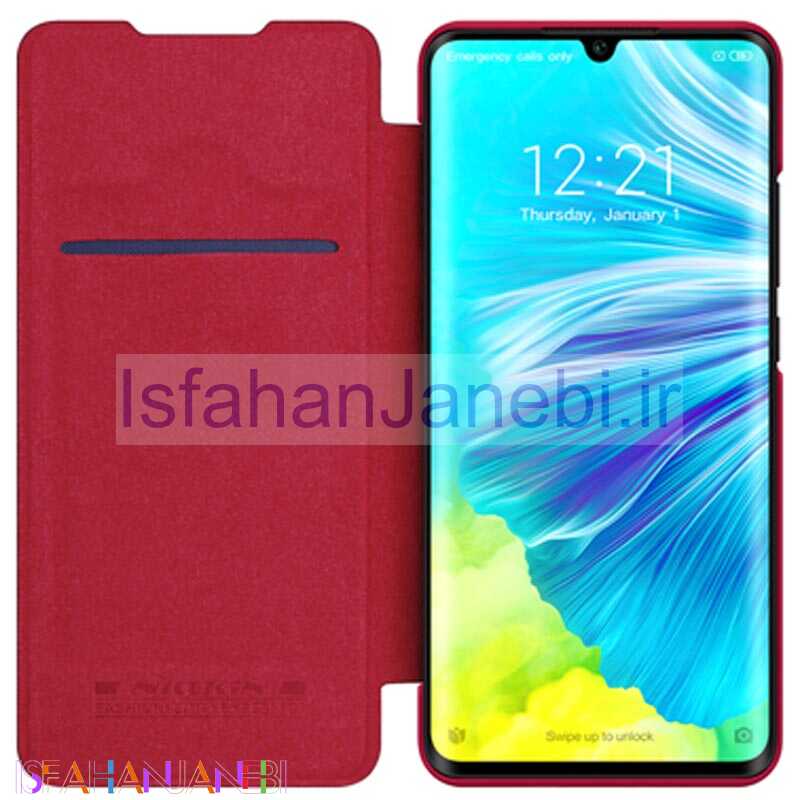 اصفهان جانبی-کیف چرمی اورجینال QIN نیلکین XIAOMI Mi Note 10