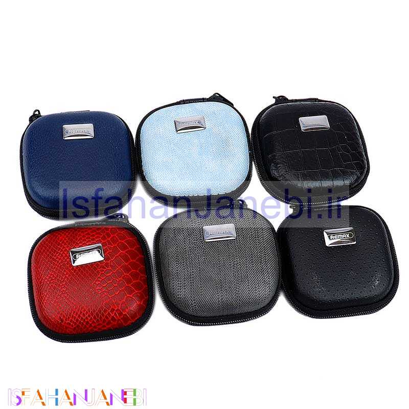 اصفهان جانبی-کیف چرمی هندزفری و شارژر Remax