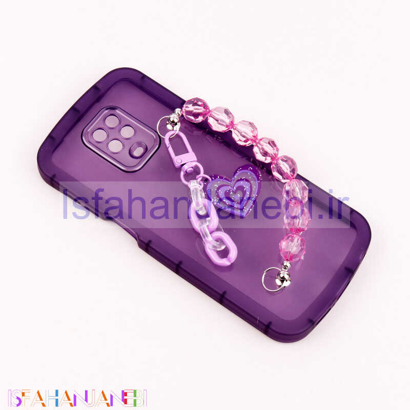 اصفهان جانبی-قاب فانتزی محافظ لنزدار + بند آویز سنگی Xiaomi Redmi Note 9 Pro