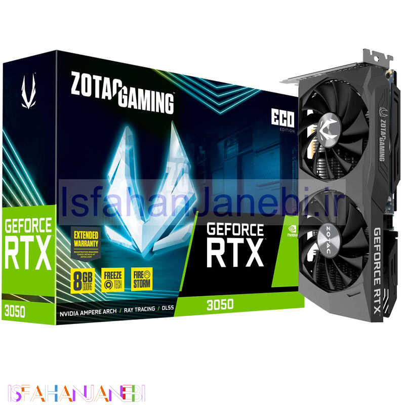 اصفهان جانبی-کارت گرافیک Zotac Gaming GeForce RTX 3050 Eco 8GB GDDR6 128Bit