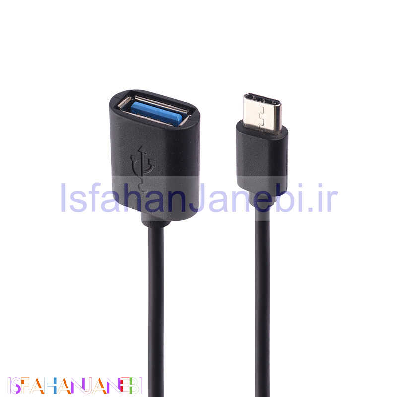اصفهان جانبی-کابل تبدیل OTG USB To Type-C 20cm شرینک