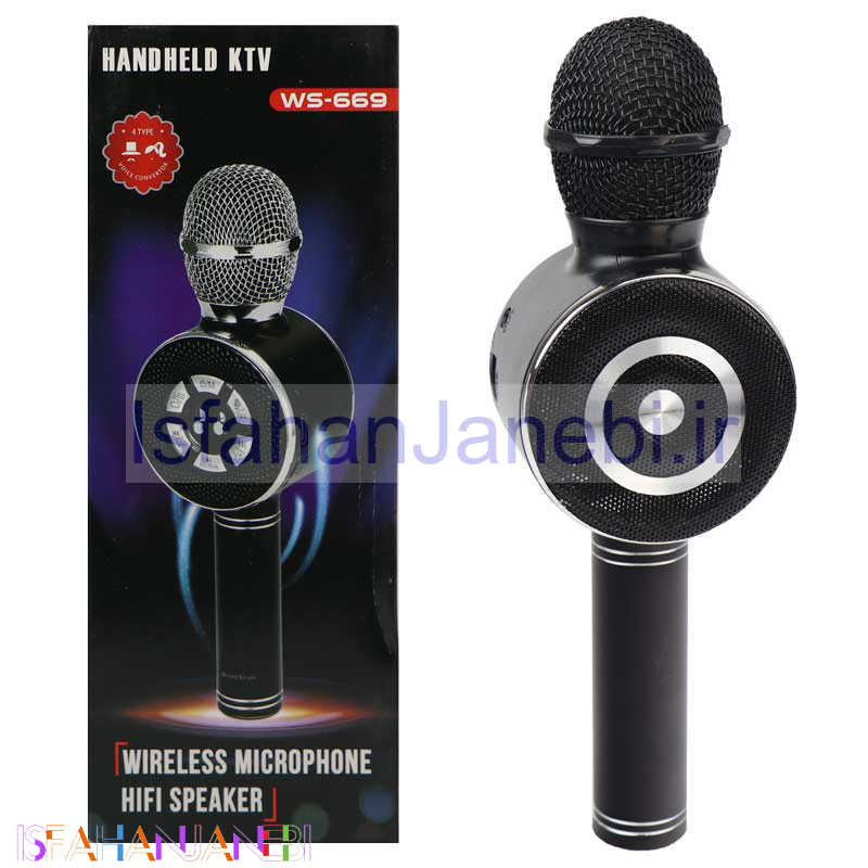 اصفهان جانبی-میکروفون و اسپیکر بلوتوثی رم و فلش خور WS-669