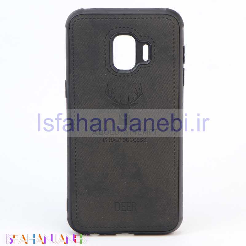 اصفهان جانبی-قاب چرمی طرح گوزن Samsung J2 Core مشکی