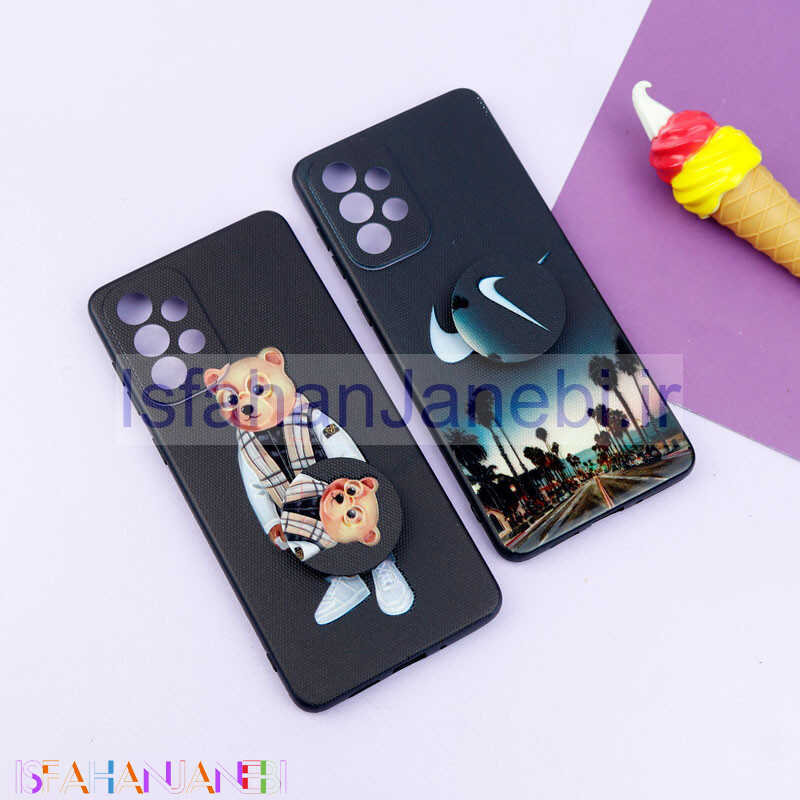 اصفهان جانبی-قاب فانتزی طرحدار پسرانه محافظ لنزدار + پاپ سوکت Samsung Galaxy A73 سری R