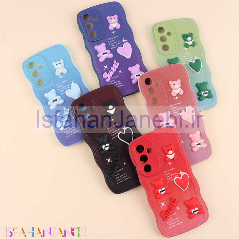 اصفهان جانبی-قاب رنگی مات عروسک برجسته محافظ لنزدار Samsung Galaxy S23 FE 5G