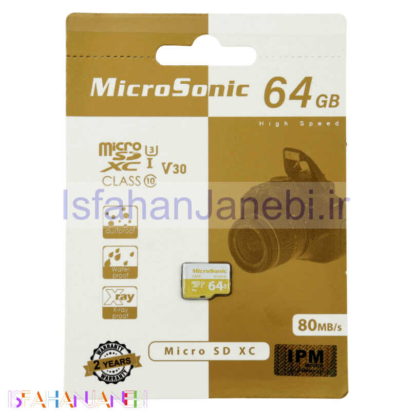 اصفهان جانبی-رم میکرو 64 گیگ میکروسونیک MicroSonic 533X V30 U3 C10 80MB/s