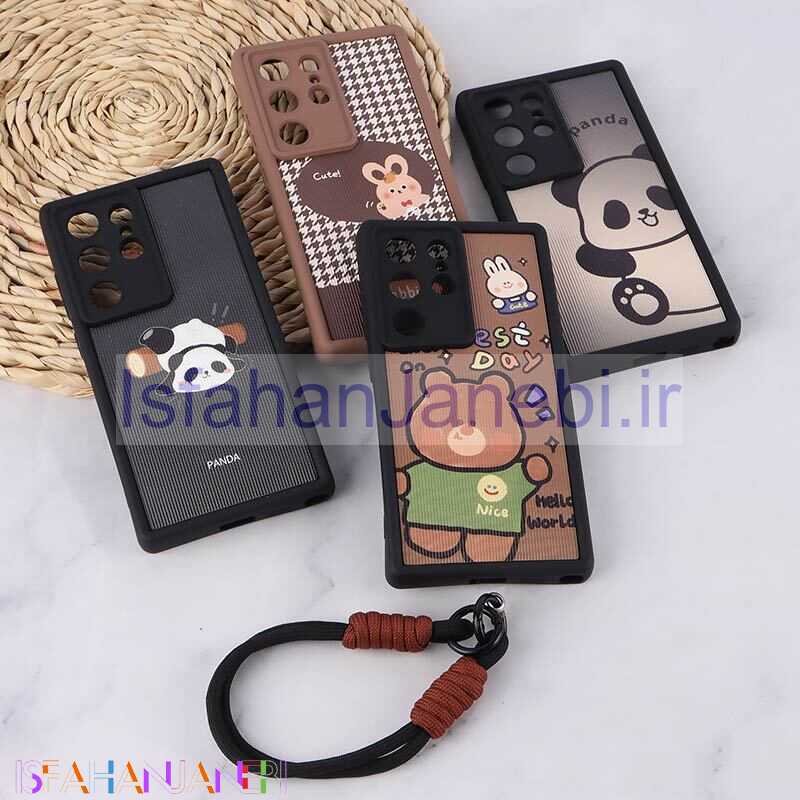 اصفهان جانبی-قاب کبریتی سولید سامسونگ Galaxy S24 Ultra محافظ لنزدار با بند مچی