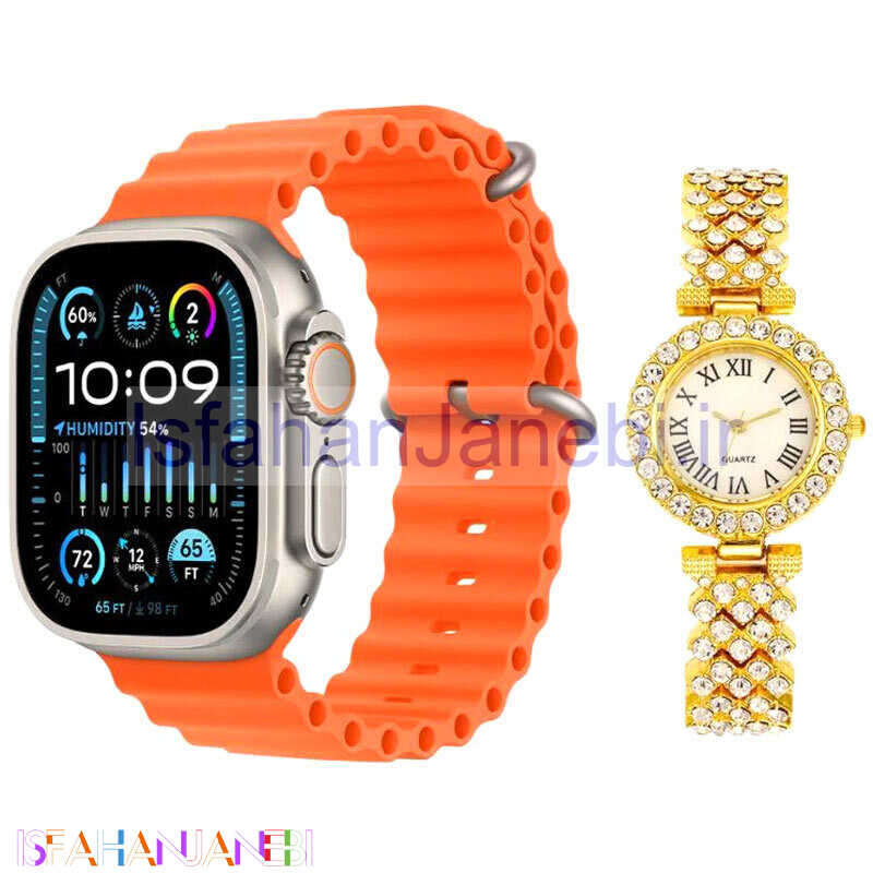 اصفهان جانبی-ساعت هوشمند D16 GS 49mm + یک عدد ساعت عقربه ای زنانه
