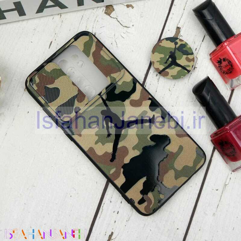 اصفهان جانبی-قاب طرحدار محافظ لنزدار کشویی + پاپ سوکت طرح ارتشی شیائومی Redmi Note 8 Pro سری B