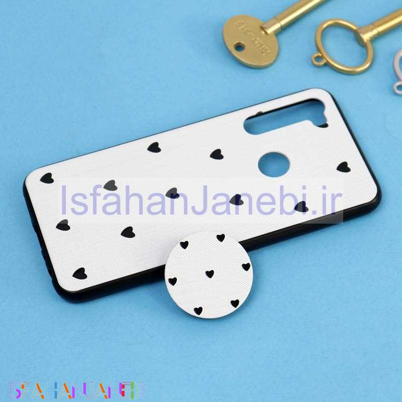 اصفهان جانبی-قاب فانتزی برجسته + پاپ سوکت طرح قلب شیائومی Redmi Note 8 سری D