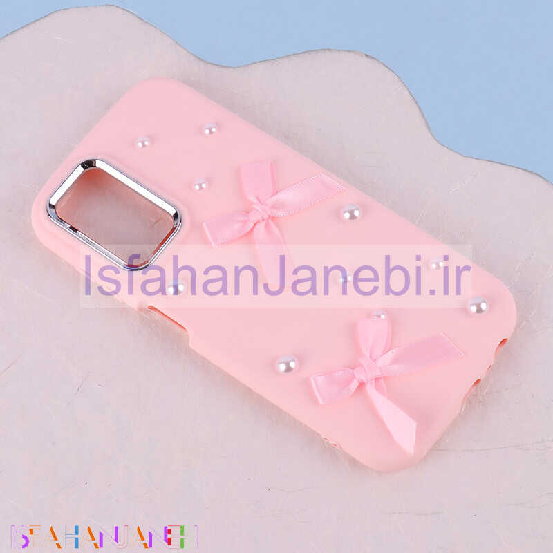 اصفهان جانبی-قاب سیلیکونی سامسونگ Galaxy A13 4G پاپیونی مرواریدی دور محافظ متال