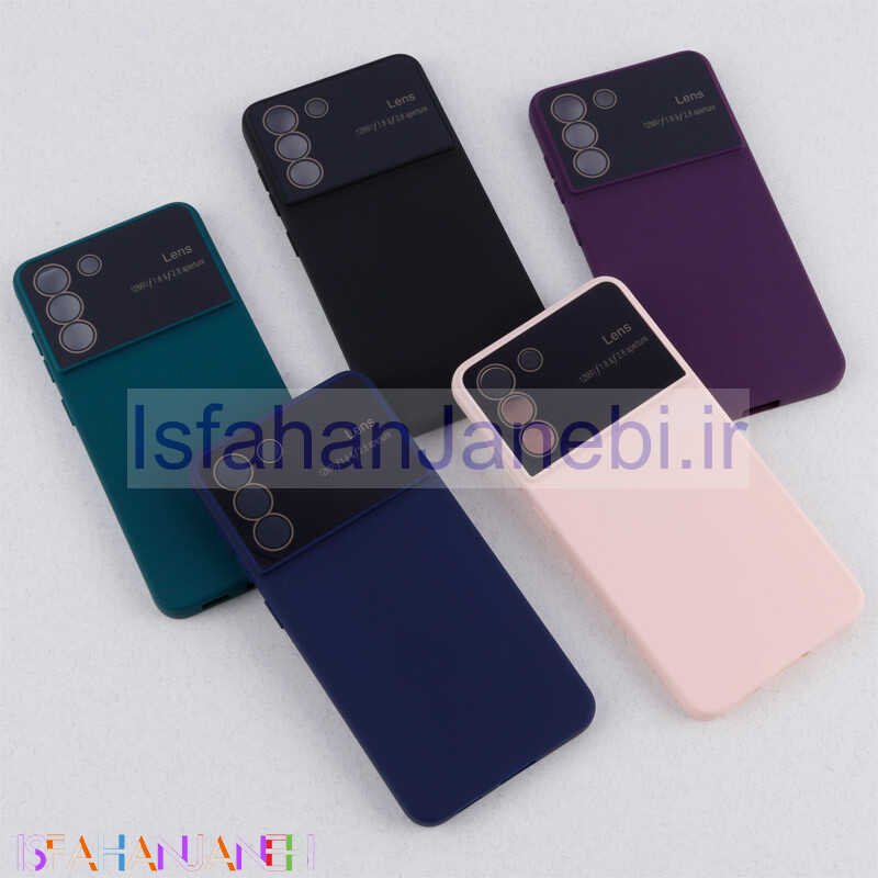 اصفهان جانبی-قاب سیلیکونی Lens Aperture محافظ لنزدار Samsung Galaxy S21 FE 5G
