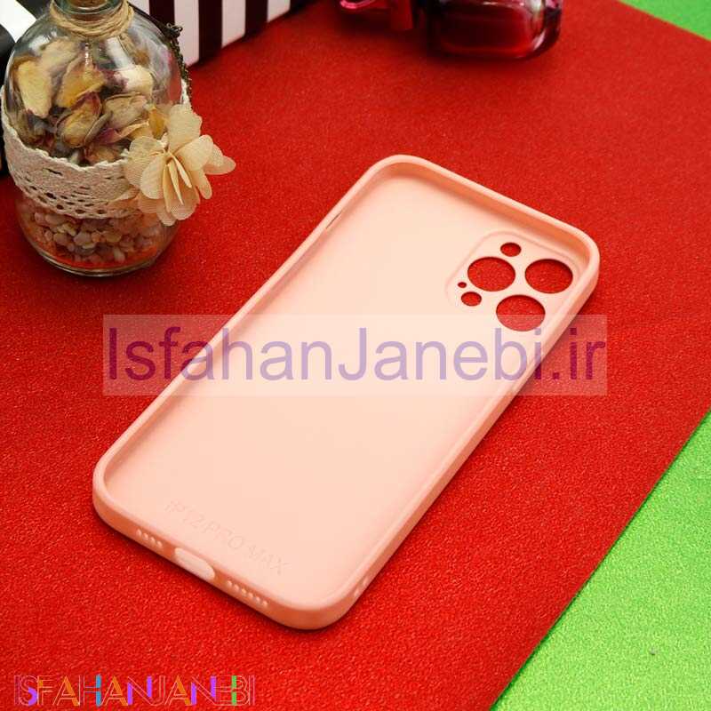 اصفهان جانبی-قاب محافظ لنزدار آینه ای + پاپ سوکت طرح قلب صورتی iPhone 12 Pro Max