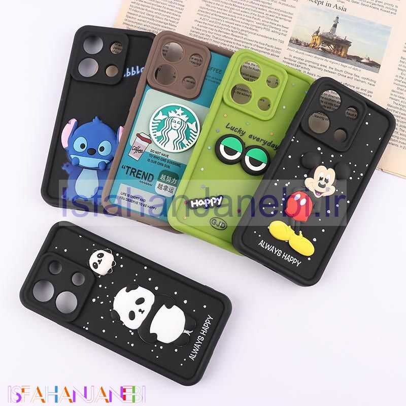 اصفهان جانبی-قاب سیلیکونی سولید شیائومی Redmi Note 13 4G محافظ لنزدار