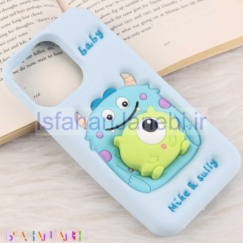 اصفهان جانبی-قاب عروسکی Vip Max آیفون iPhone 14 Pro Max / 15 Pro Max پاپ سوکت دار طرح Mike & Sully