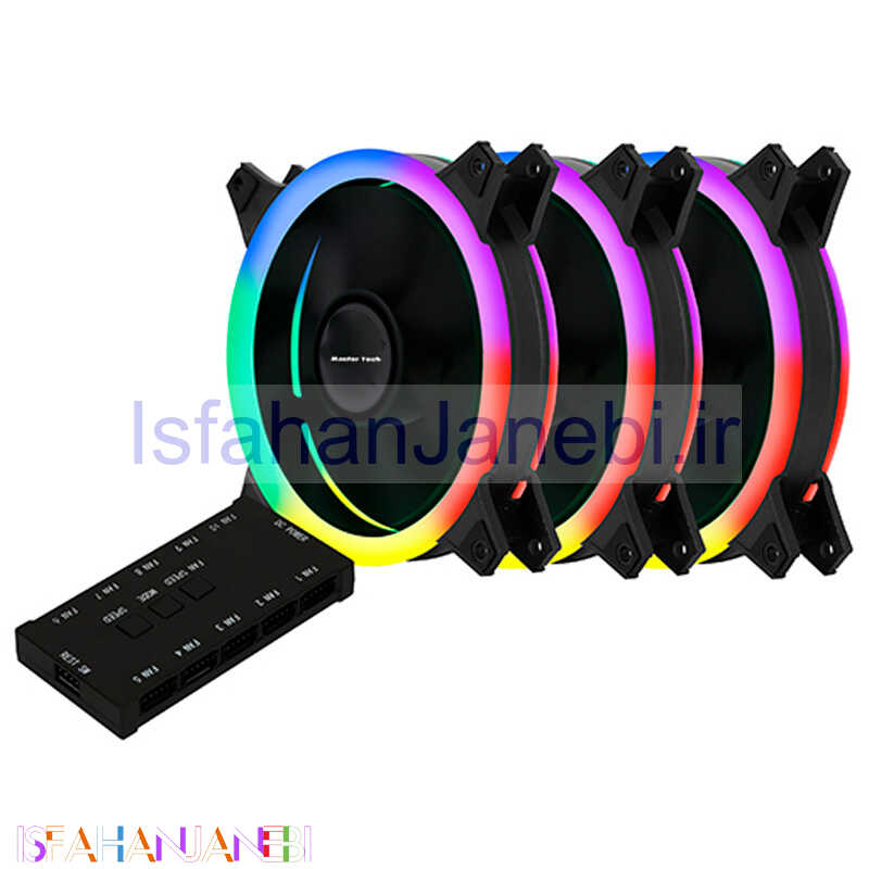 اصفهان جانبی-باکس فن مسترتک Master Tech T RGB Premium بسته 3 عددی