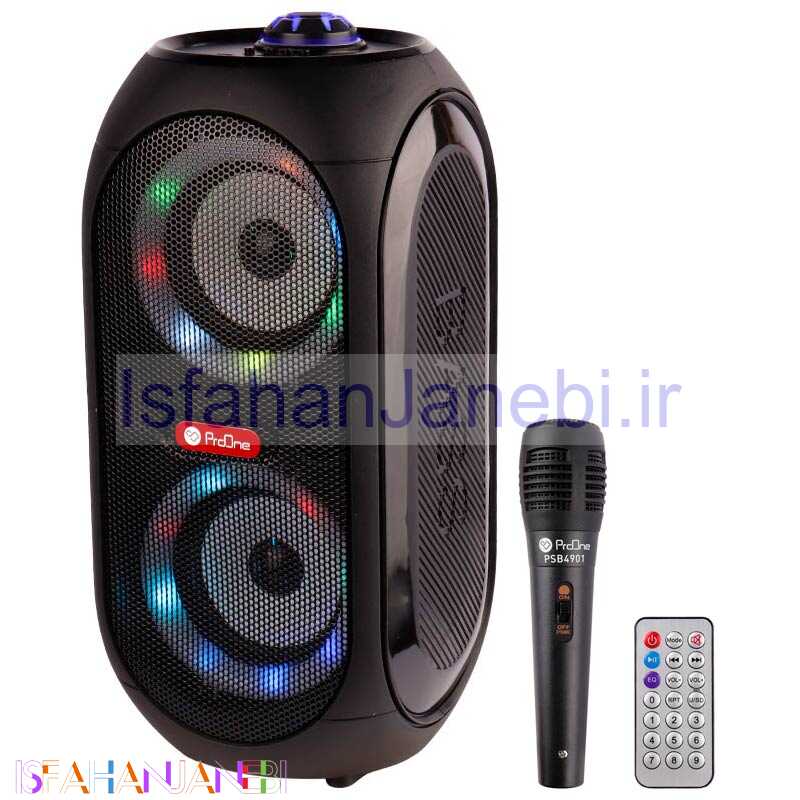 اصفهان جانبی-اسپیکر بلوتوثی رم و فلش خور ProOne PSB4901 + میکروفون و ریموت کنترل